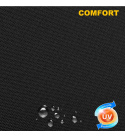 Komfort - látka na zahradní nábytek a polštáře, odolná vůči UV-WR záření, Černá 