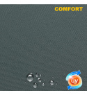 Komfort - látka na zahradní nábytek a polštáře, odolná vůči UV-WR záření, Šedá