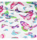 Bavlněné látky, metráž. Motýlci na Bílém