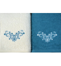 Sada froté osušek 2 ks 70x140 cm, barva  Tyrkysová a Ecru