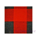 Bavlněná flanelová látka vzor kostka červená  4x4 cm 