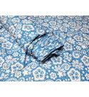 Tissu coton au métre imprimé Ornament blue