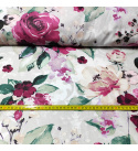 Tkanina bawełniana wzór Róża na białym tle