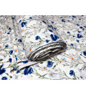 Tissu coton Fleurs sur blanche