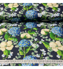 Tkanina bawełniana wzór Kwiaty na granatowym
