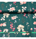 Tkanina bawełniana wzór Kwiaty na Zielonym
