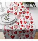 Dekorační bavlněná látka, metráž, Srdíčka Červená na Bílém