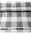 Tkanina bawełniana wzór Kostka szara 8 cm