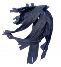 Fermeture éclair 5 mm 25 cm non séparable Bleu marine