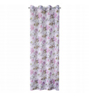 Rideaux motifs Bella couleur rose 140 x 250 cm 