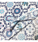 Tissu coton au métre imprimé Oriental bleu 2