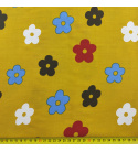 Bavlněné látky Percal. Kytičky na Horčicovém
