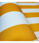 Vonkajšia látka na záhradné lehátka a hojdacie siete farba bielo-žltá, 5 cm