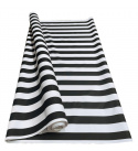 Tissu d'extérieur pour transats et hamacs de jardin, blanc-noir, 5 cm