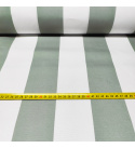 Tkanina Wodoodporna Premium wzór paski szaro zielone