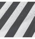 Nepremokavá látka, farba grafitová prúžky, metráž 160 cm 