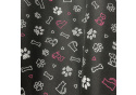Tkanina wodoodporna KODURA wzór łapki 5 na grafitowem tle