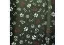 Tkanina wodoodporna KODURA wzór łapki 6 na zilonem tle