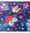 Water-repellent materials Codura, Owls on Blue