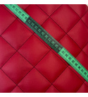 Ekoskóra kolor Czerwony pikowana Czarną nicią