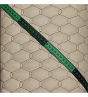 Ekoskóra GEO kolor Bežowy pikowana Brązową nicią 145 cm