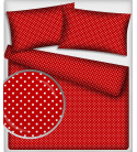 Dětské bavlněné látky vzor Puntík 2 mm barva červená, metráž