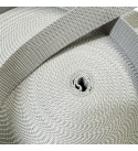 Ruban polypropylène renforcé pour sacs 25 mm couleur gris clair (50 m)