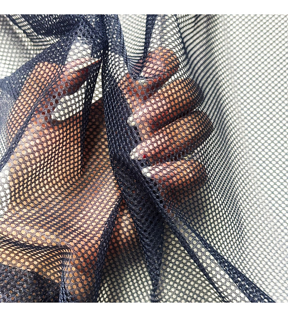 Polyesterová elastická síťovina tmavě modrá, oko 2x2mm