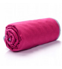 Serviette de sport à séchage rapide 75x150 en microfibre, couleur rose