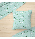 Dětská bavlněná látka bavlna 100%, 125 g/m², šíře 160 cm, hvězdy zelené na mentolovém