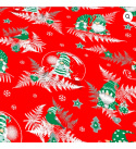 Vánoční bavlněná látka, metráž, šíře 160 cm, Skřítci Červené na Zeleném