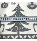 Tissus en coton de Noël au mètre, 160 cm motif Scandinave Gris