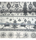 Tkanina bawełniana świąteczna wzór Szare jeleni