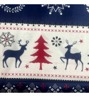 Tissus en coton de Noël au mètre, 160 cm motif Scandinave Bleu