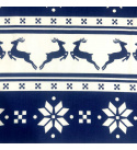 Tissus en coton de Noël au mètre, 160 cm motif Noël Bleu Marine