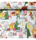 Vánoční bavlněná látka, metráž, šíře 160 cm, Vánoční čas