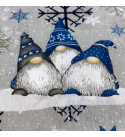 Tissus en coton de Noël au mètre, 160 cm motif Noël 24 bleu