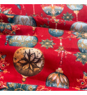 Christmas cotton fabric, by the meter, width 160 cm, Christmas Toys on Red