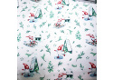 Christmas cotton fabric, by the meter, width 160 cm, Christmas pattern on White