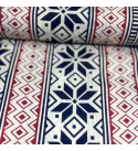 Tissus en coton de Noël au mètre, 160 cm motif Noël Bleu Marine