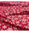 Christmas cotton fabric, by the meter, width 160 cm, Christmas stars on Red