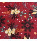 Tissus en coton de Noël au mètre, Motif de Noël rouge 160 cm