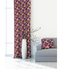 Velurové potahové látky s potiskem, Růže a chryzantémy
