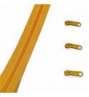 Fermeture à glissière en spirale jaune 5 mm au métre