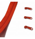 Fermeture à glissière en spirale orange 5 mm au métre
