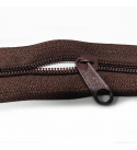 Zip spirálový Hnědý 5 mm metráž