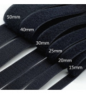 Pásek na suchý zip s lepidlem černý 20 mm