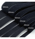 Pásek na suchý zip s lepidlem černý 50 mm