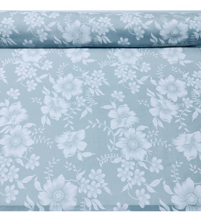 Bavlněná látka 100% bavlny, 125 g/m², šíře 160 cm, rikardo na šedo-zeleném