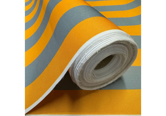 Venkovní látka na zahradní lehátka a houpací sítě, Šedo-Žlutá, 5 cm